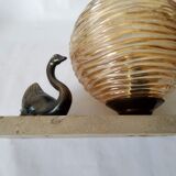 Lampe veilleuse art déco cygne