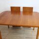 Vintage Scandinavian teak table 130 cm plus 2 extensions 1960 Sweden