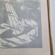 Original lithograph after Jean-Luc Poivret, "Flying Machine", 69 x 47 cm, framed, 1970s