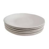 Lot of 6 flat plates in earthenware