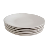Lot of 6 flat plates in earthenware