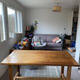 Solid wood farmhouse table