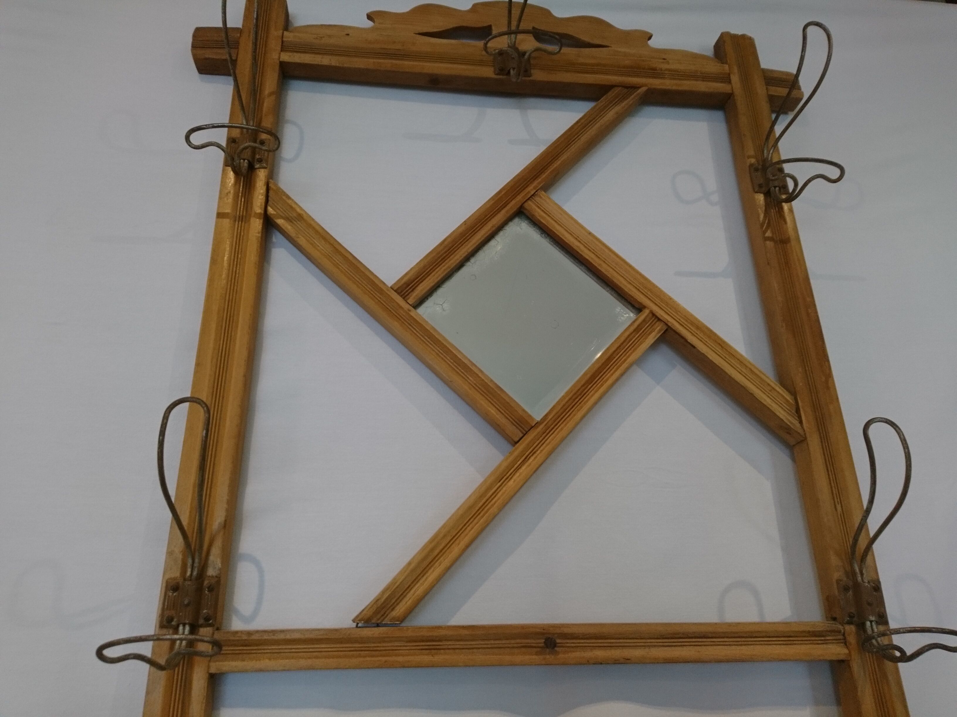 Porte manteau Art déco avec miroir biseauté