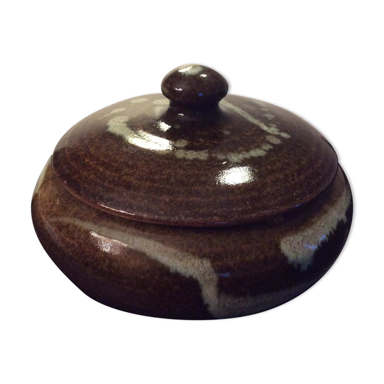 Empty vintage ceramic pocket signed Duguet