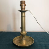 Bougeoir en cuivre ancien électrifié