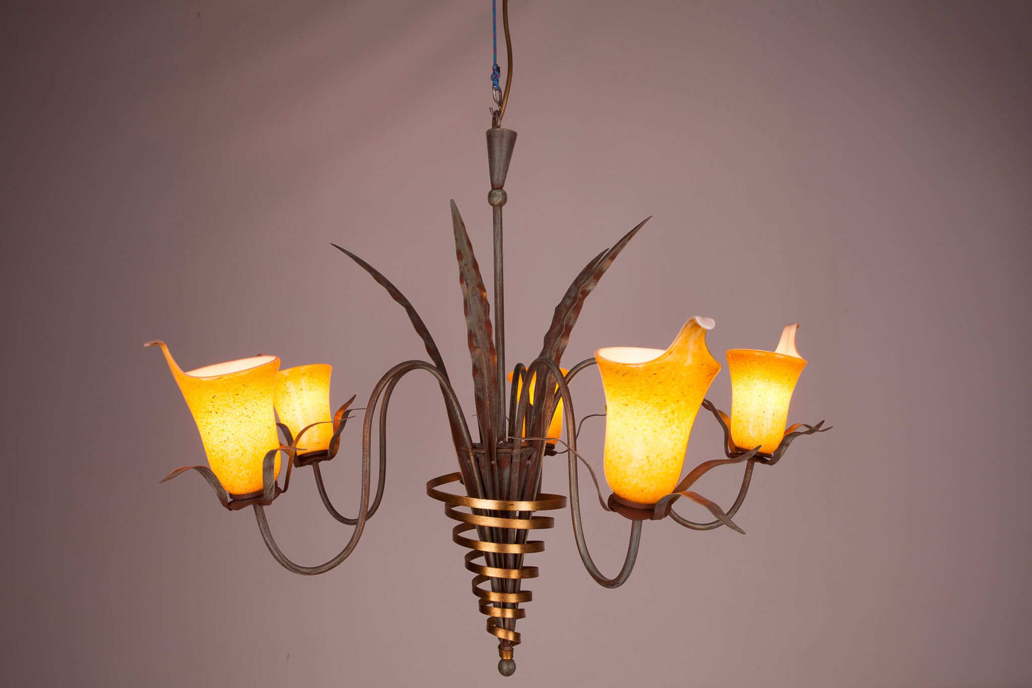 Italian Hollywood Regency Chandelier, 1970s
