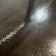 XL vintage glass coffee table with chrome frame
