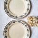 Antique dessert plates mismatched iron earth