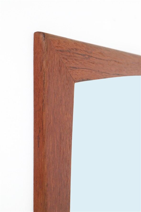 Big mid-century teak mirror / Danish modern design / 1960s