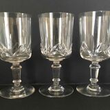 Set 6 cut crystal wine glasses