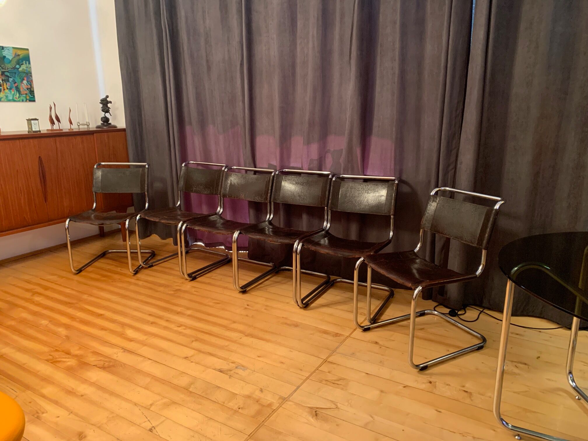 A set of six S33 chairs by Mart Stam, Thonet, Germany, 1960s.