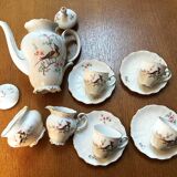 White porcelain coffee service Seltmann Weiden Bavaria paradise bird