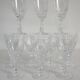 Lot de 10 verres à vin rouge en cristal d'Arques modèle Pompadour vintage
