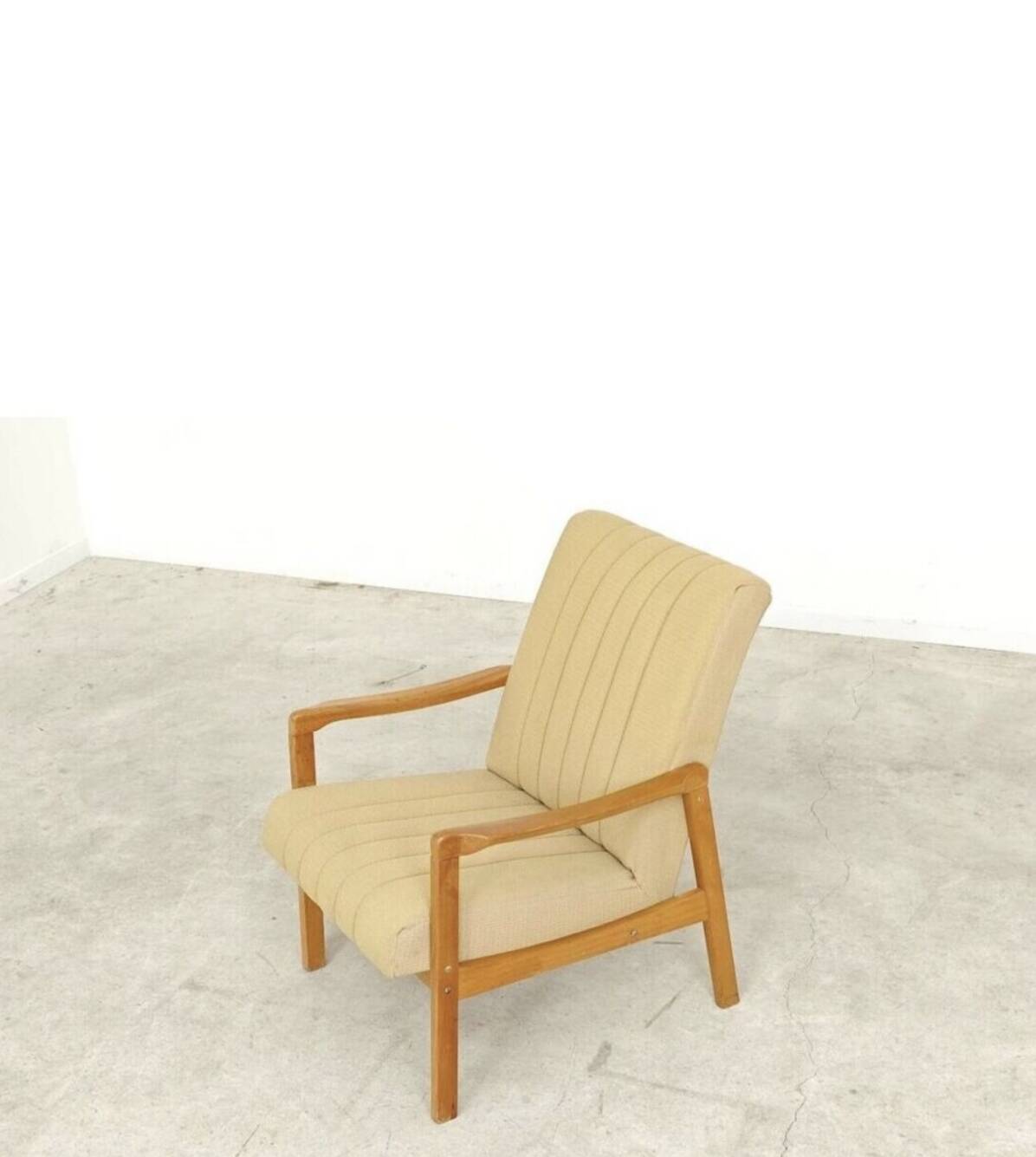 Pair of cream living room armchairs Jitona Sobeslav 1960