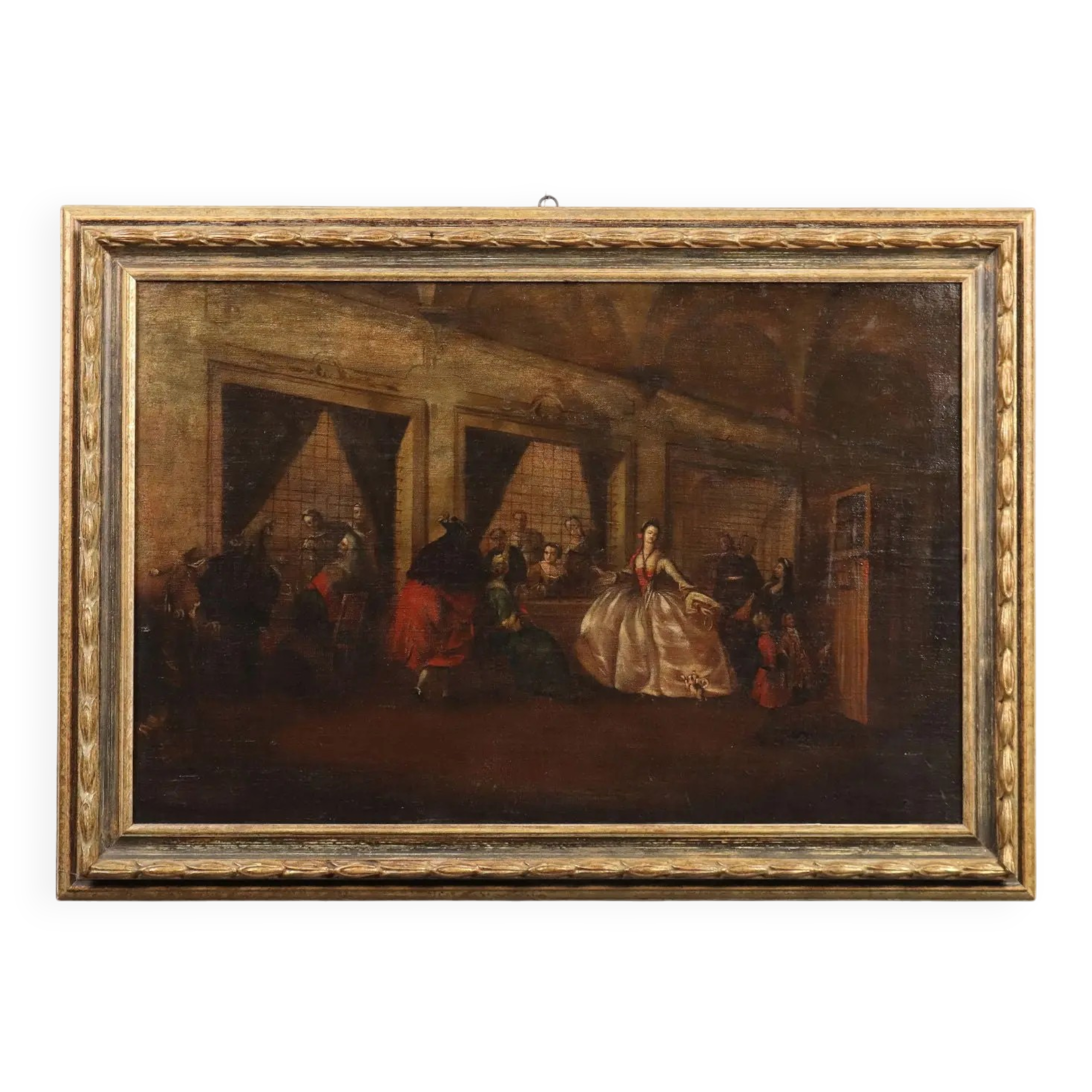 Ancient painting "The parlour of the nuns of San Zaccaria" 1800s