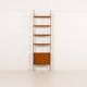 Italian mid century floor to ceiling teak wall unit or room divider, 1960