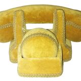 Coque velours ocre- jaune pour téléphone ancien vintage