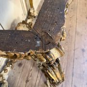 Console en bois peint et doré, Italie, XVIIIème siècle