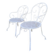 Paire de fauteuil en fer blanc ancien