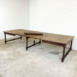 Table extensible 350cm Louis XIII