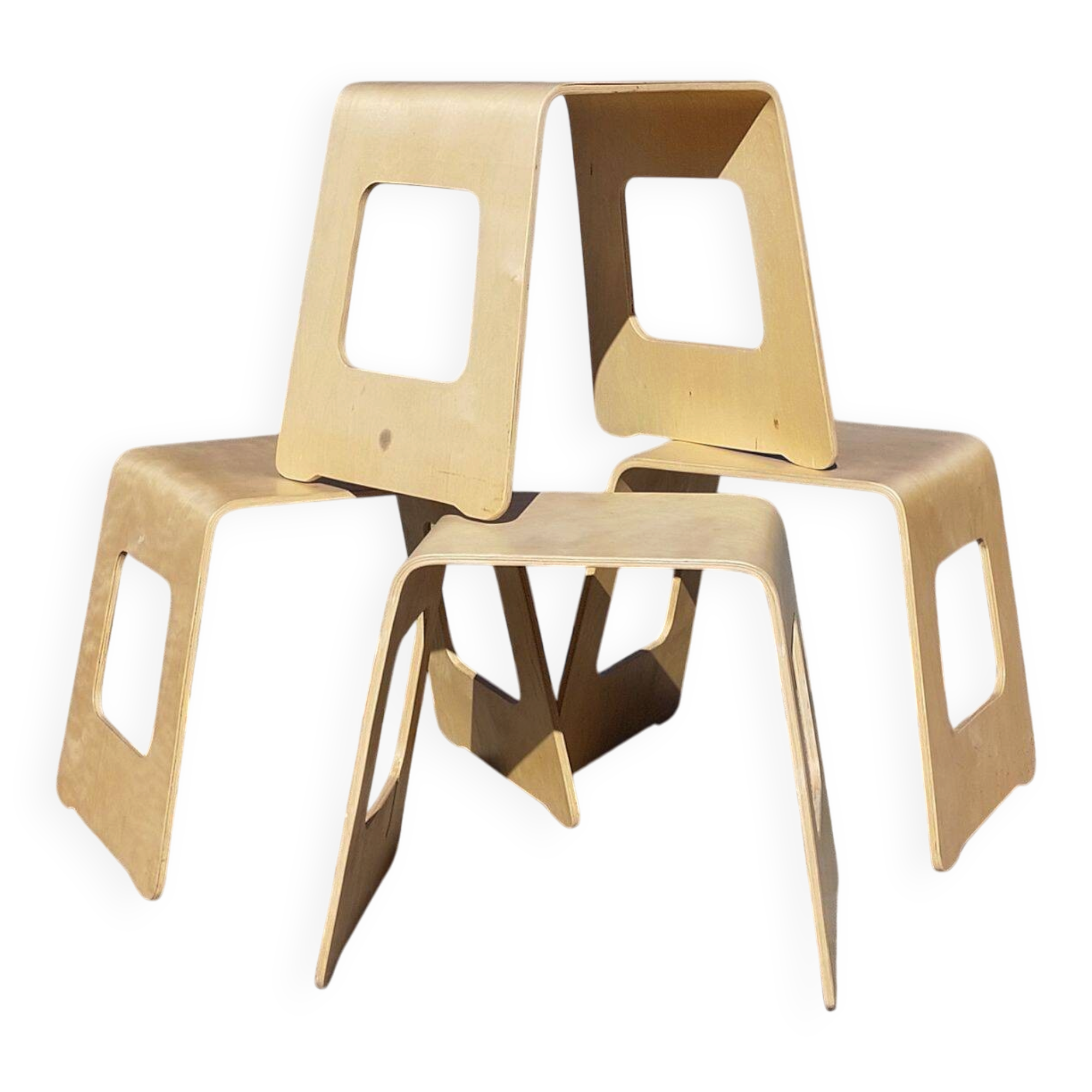 Set of 4 Benjamin stools - by Lisa Norinder for Ikea - 1990s/2000s