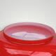 Vintage red and white opaline pendant globe
