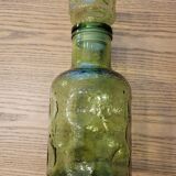 Vintage green glass decanter