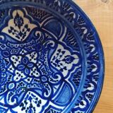 Large Moroccan dish or terracotta bowl, 42 cm diameter