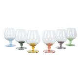 Ensemble de verres à cognac, design italien, années 1970, production : Italie