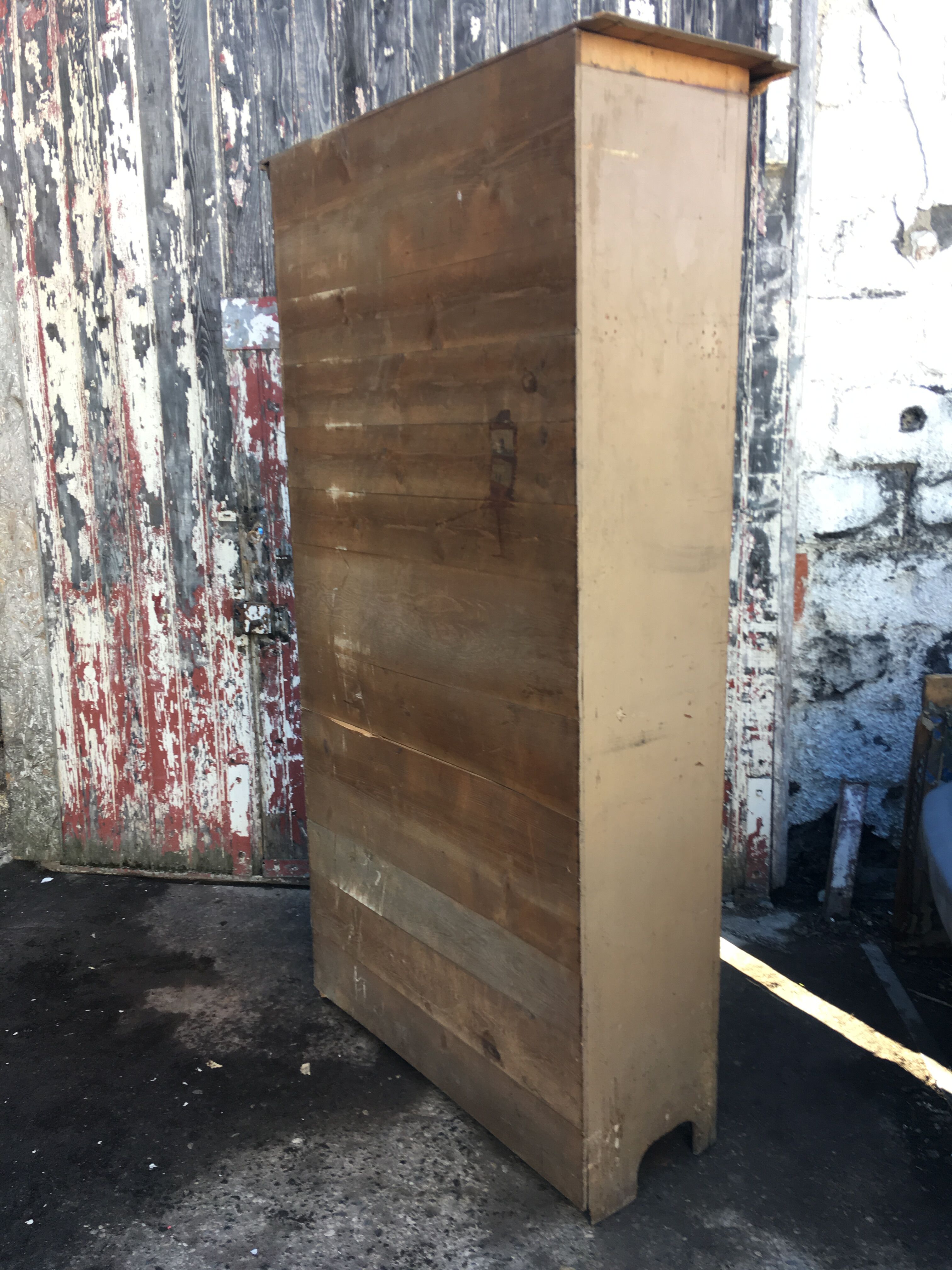 Paris beige patina pine armoire