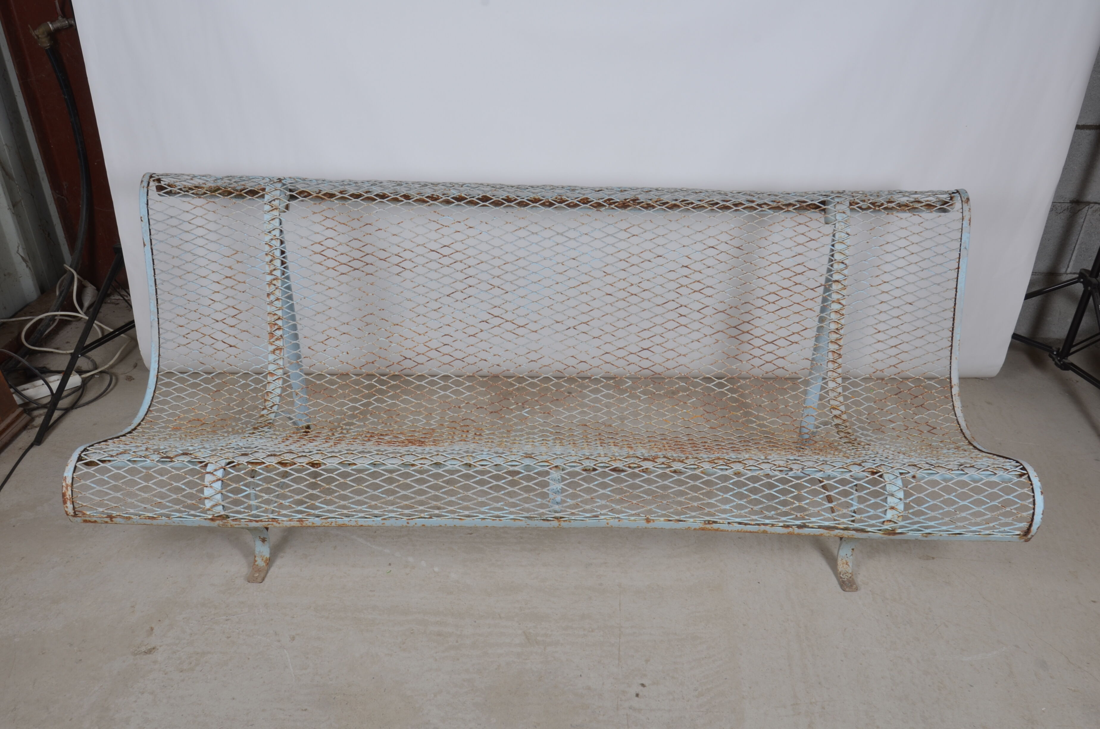 Iron garden bench