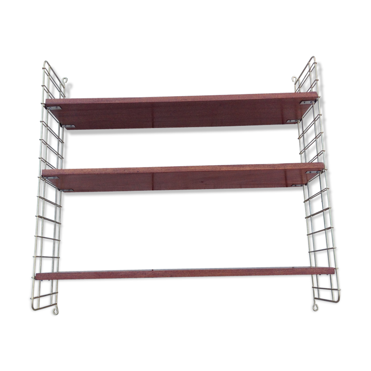 String shelf with 3 trays, vintage 60/70