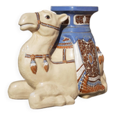 Camel side table in ceramic
