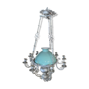 lustre gris avec opaline