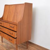 Mid-Century Danish Teak Secretary by Gunnar Nielsen for Tibergaard, 1960s.