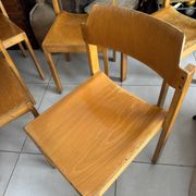 5 chaises empilables vintage — Rainer Schell  Schlapp Möbel 1960s