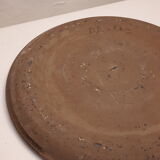 Plat en grès pyrité signé vintage 1970