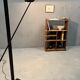 Articulated floor lamp 1 arm Stilnovo in black lacquered steel