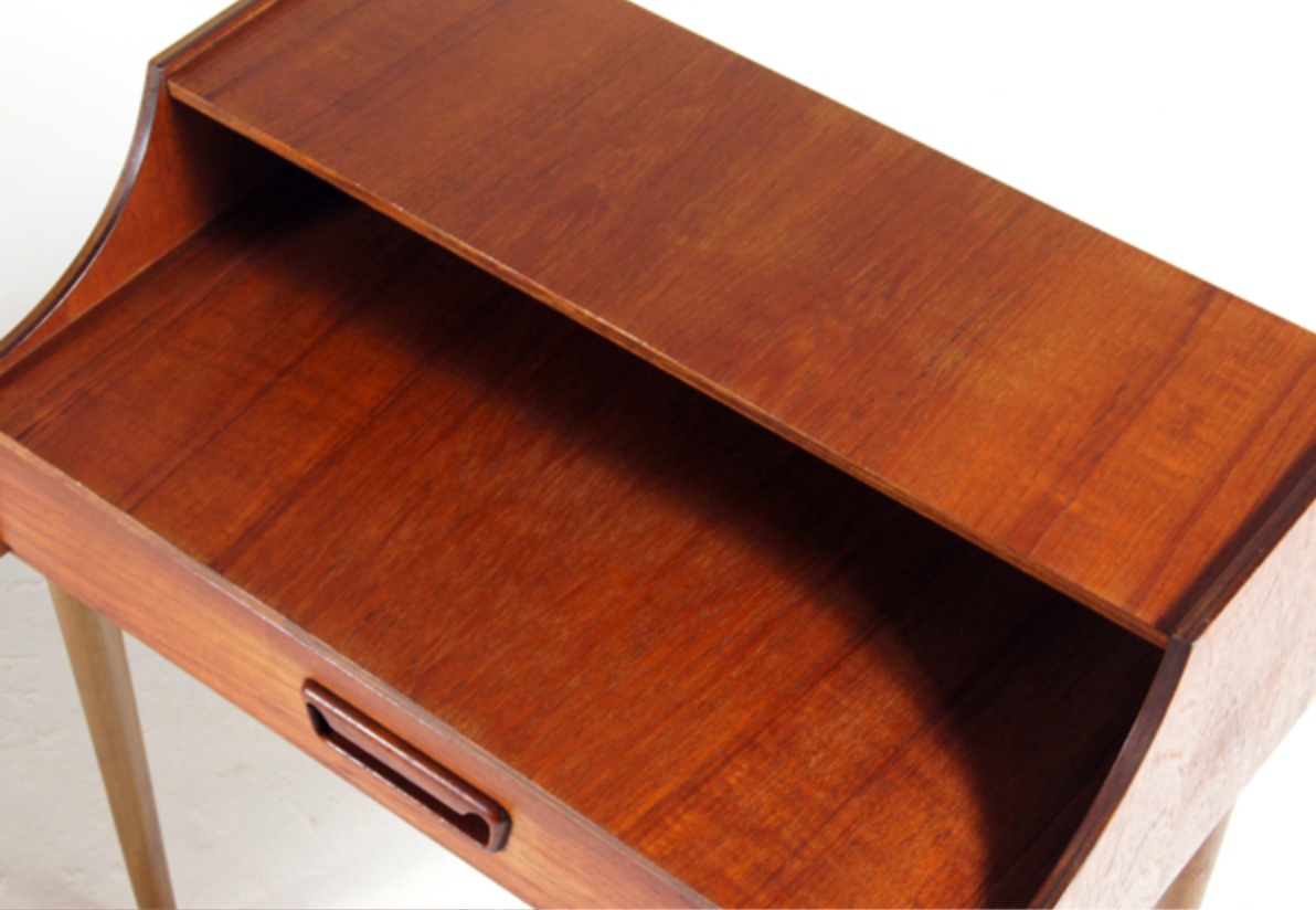 Pair of vintage Danish modern teak bedside tables