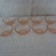 8 rosaline cups arcoroc twisted pink glass
