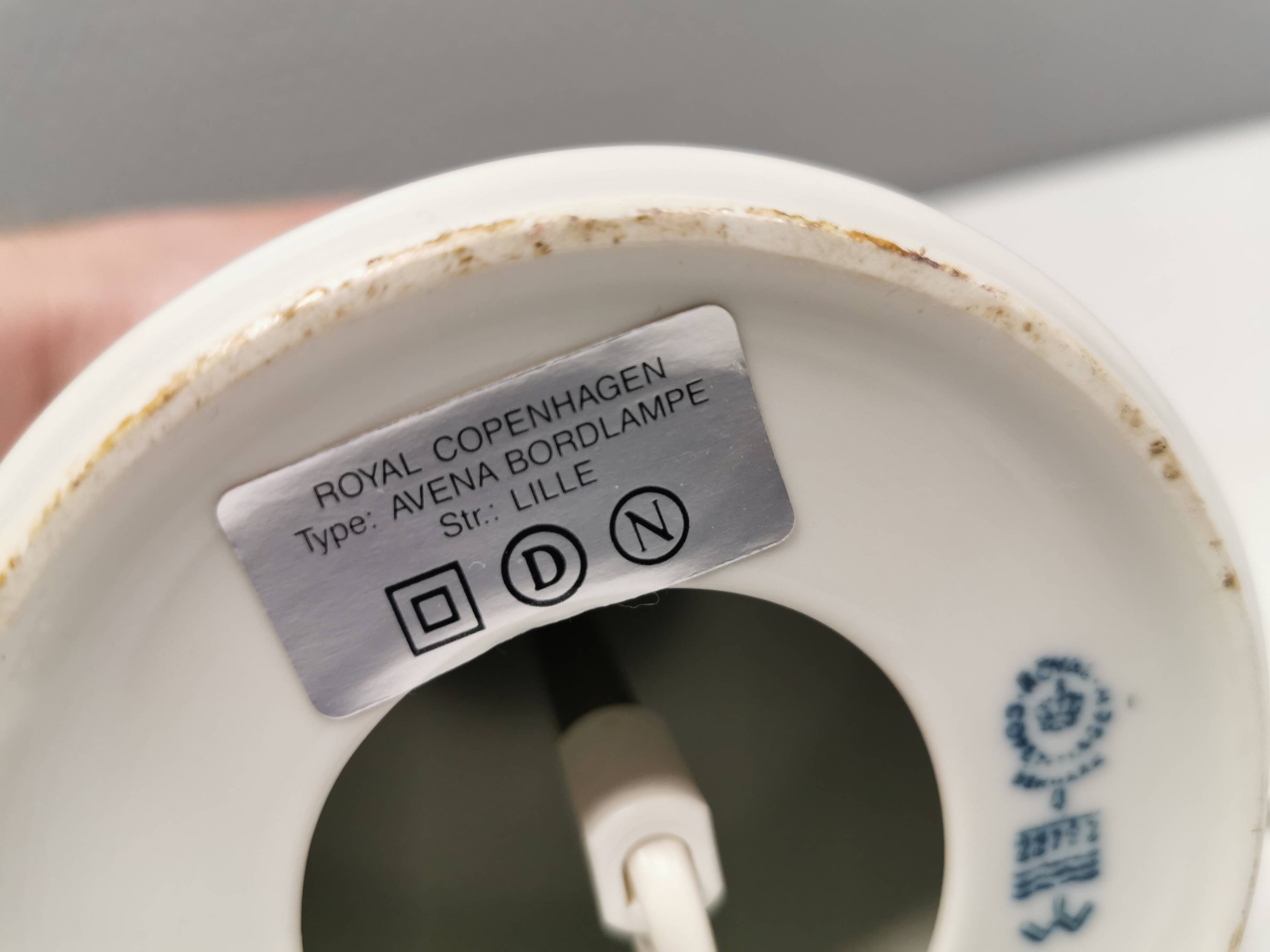 Royal Copenhagen Avena porcelain table lamp no. 22792, designed by Ivan Weiss (IW)