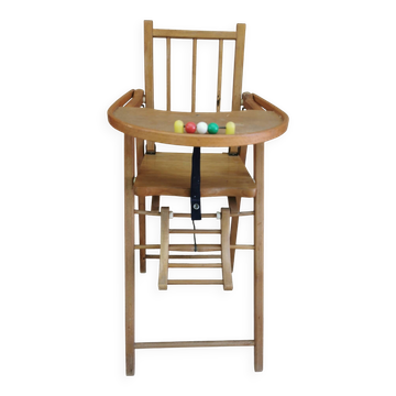 Chaise haute bois