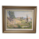 Old Oil Painting on Cardboard Landscape Provence Italy Mediterranean Caucasus So