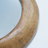 Hand carved wooden pear mirror