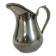 Silver metal milk jug