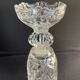 Polished and frosted molded crystal vase – Mid-20th century