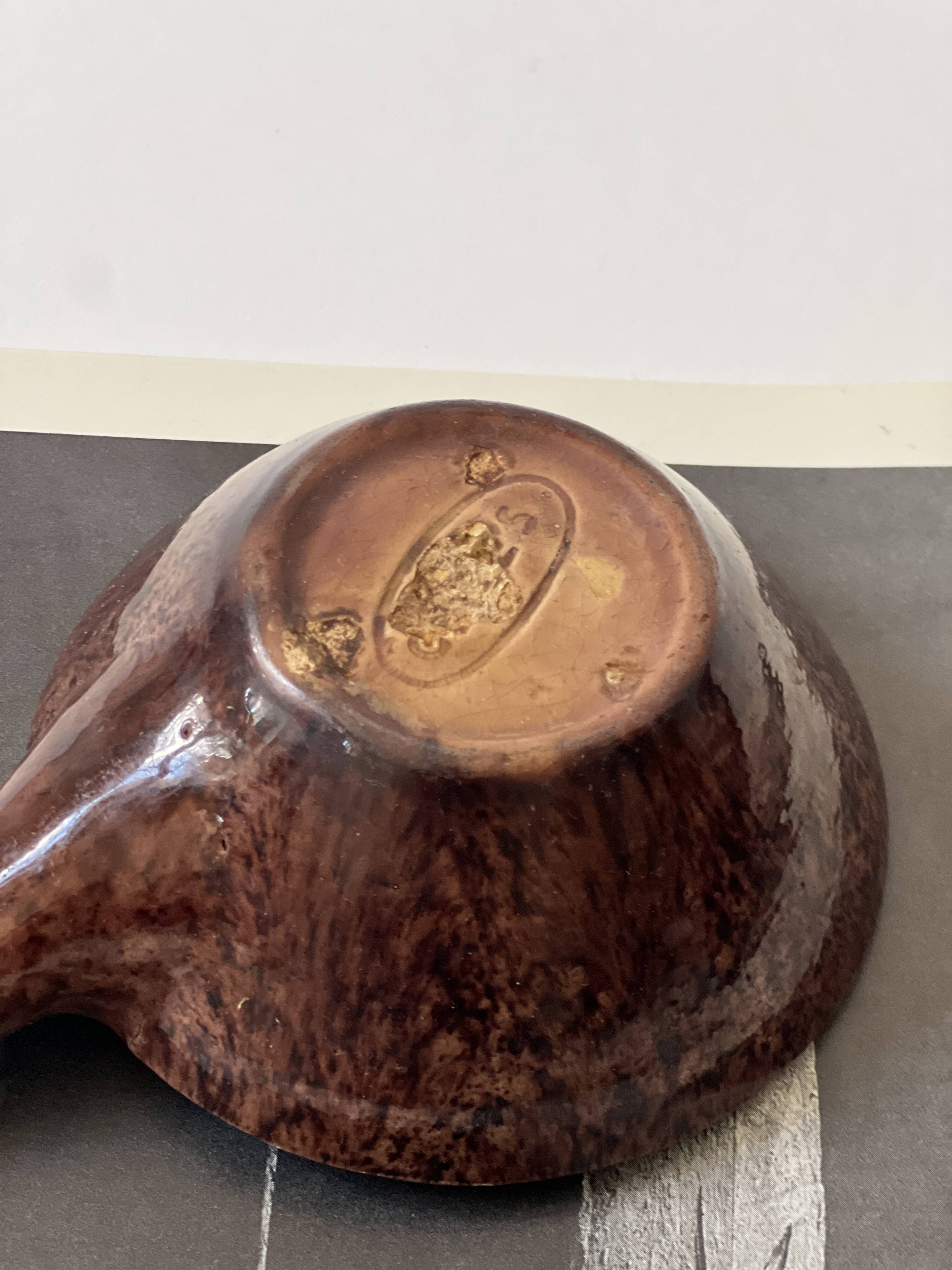 Set of ceres glazed ceramic ramekins, stoneware, france, 1960