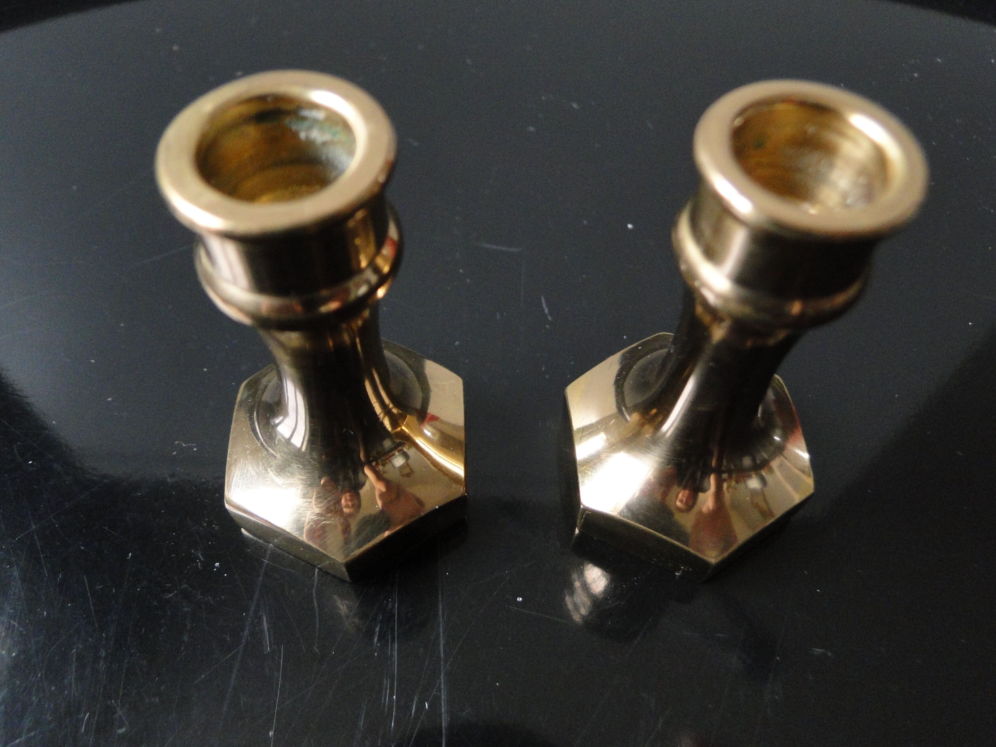 Pair of swedish brass candlesticks from the 1960s