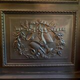 large bookcase in blackened pear wood, Napoleon III period