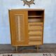 🌿 Armoire vintage bois & cannage – Style scandinave ✨